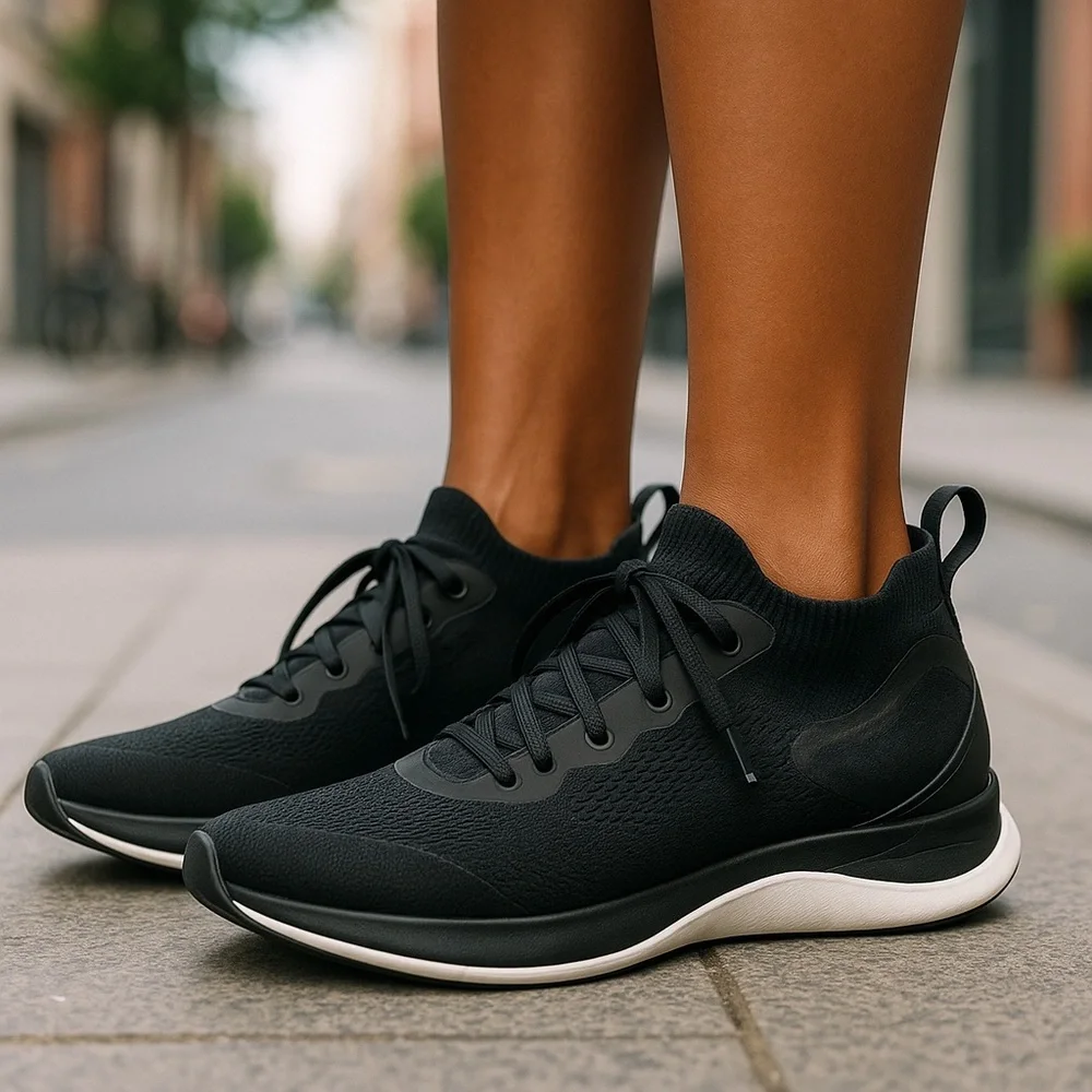 Lululemon Chargefeel Mid Workout Sneakers Size 9.5 Black Womens - Picture 1 of 8